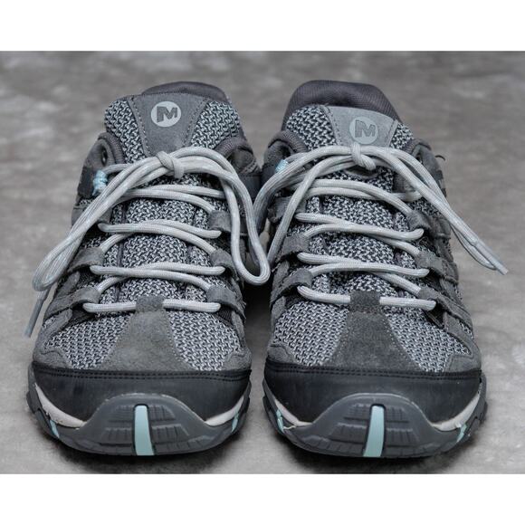Merrell Alverstone Storm Hiking Shoes Sneakers Gray Blue Womens Size 9 J034612 - Picture 2 of 16